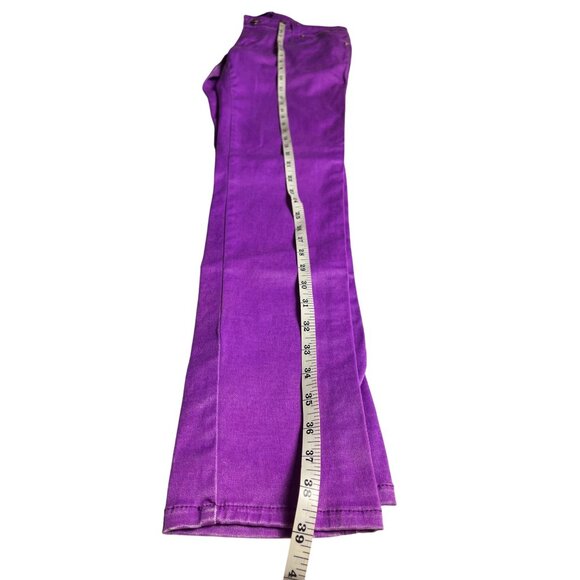 Tripp NYC Womens Purple Skinny Jeans With Zipper Accents Size 11 Made In China - Picture 10 of 11